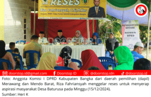 Anggota DPRD Bangka, Riza Fahriansyah Serap Aspirasi Warga Desa Baturusa