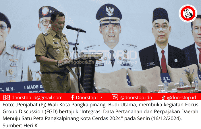 Pj Wali Kota Pangkalpinang Dorong Integrasi Data Pertanahan dan Perpajakan Menuju Smart City