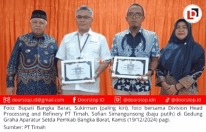 PT Timah Raih Penghargaan Dua Tahun Berturut-turut atas Kontribusi Pajak Terbesar di Bangka Barat