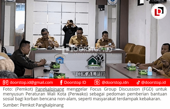 Pemkot Pangkalpinang Susun Perwako Bantuan Korban Kebakaran