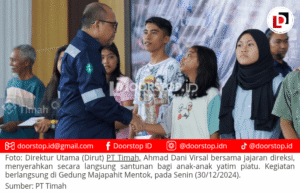 Jelang Akhir Tahun, PT Timah Serahkan Bantuan bagi Anak Yatim Piatu di Mentok