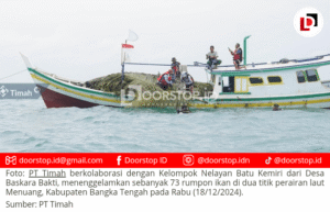 Kolaborasi PT Timah dan Nelayan Batu Kemiri, Tenggelamkan 73 Rumpon di Laut Menuang Demi Ekosistem yang Keberlanjutan