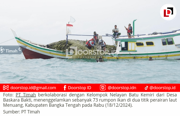 Kolaborasi PT Timah dan Nelayan Batu Kemiri, Tenggelamkan 73 Rumpon di Laut Menuang Demi Ekosistem yang Keberlanjutan