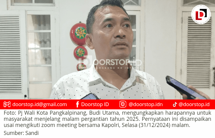 Pj Wali Kota Pangkalpinang: Sambut Tahun Baru 2025 dengan Semangat Positif dan Optimisme