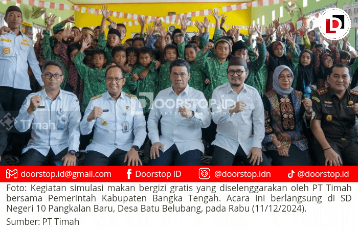 PT Timah Simulasi Makan Bergizi Gratis di Bangka Tengah, Upaya Tingkatkan Kualitas Gizi Anak-anak
