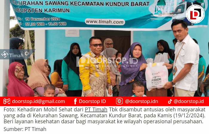 Mobil Sehat PT Timah Disambut Antusias Warga Sawang Kundur Barat