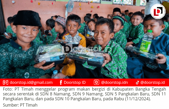 PT Timah Gencarkan Program Makan Bergizi Gratis di Bangka Tengah, Sasar Sejumlah Sekolah