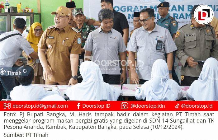 Dukung Generasi Emas 2045, PT Timah Gelar Program Makan Bergizi Gratis di Kabupaten Bangka