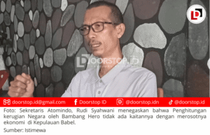 Penghitungan Kerugian Negara oleh Bambang Hero Tidak Berhubungan dengan Merosotnya Ekonomi Kepulauan Babel