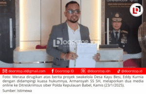 Merasa Dirugikan Karena Berita Proyek Swakelola Desa Kayu Besi, Eddy Kurnia Laporkan Dua Media Online ke Polisi