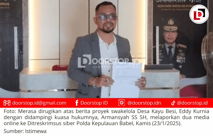 Merasa Dirugikan Karena Berita Proyek Swakelola Desa Kayu Besi, Eddy Kurnia Laporkan Dua Media Online ke Polisi
