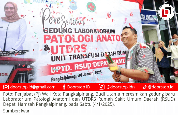 Resmikan Laboratorium Patologi Anatomi dan UTDRS RSUD Depati Hamzah, Budi: Harus Dioptimalkan
