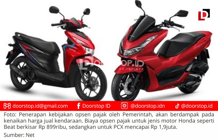 Opsen Pajak Diberlakukan Hari Ini, Harga Honda Beat dan PCX Bakal Naik?