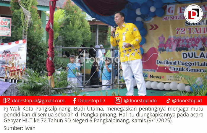 Pj Wali Kota Pangkalpinang: Semua Sekolah Bermutu, Kualitas Guru Jadi Kunci Utama