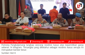 Miliki 14 Kilogram Ganja, Benu Diringkus Polresta Pangkalpinang