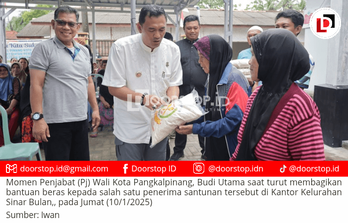 Budi Utama Apresiasi Karang Taruna dan LPM Sinar Bulan, Beri Bantuan Beras untuk 152 Janda Kurang Mampu