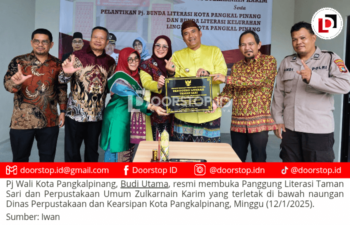 Di Akhir Masa Jabatannya, Budi Utama Resmikan Panggung Literasi dan Perpustakaan Umum Zulkarnain Karim