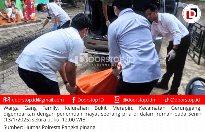 Warga Gerunggang Digegerkan Penemuan Mayat di Dalam Rumah, Polisi Dalami Penyebab Kematian