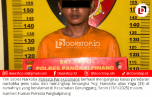 Edarkan Sabu, Yogi Handoko Digelandang Satres Narkoba Polresta Pangkalpinang, Barang Bukti 1,95 Gram Diamankan