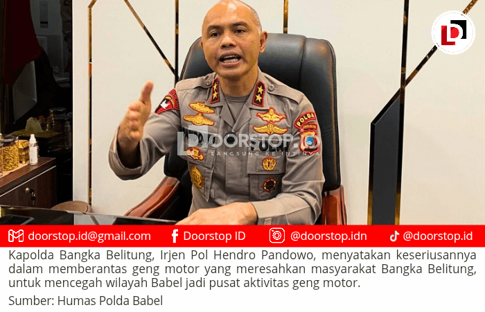 Kapolda Babel Tegaskan Komitmen Berantas Geng Motor: ”Tidak Ada Tempat untuk Mereka di Sini”