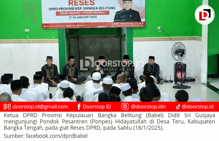 Ketua DPRD Babel Beri Motivasi Santri Ponpes Hidayatullah Desa Teru