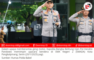 Jadi Pembina Upacara di SMADA, Kapolda Babel: Anak-anak Harus Terbebas dari Pengaruh Geng Motor