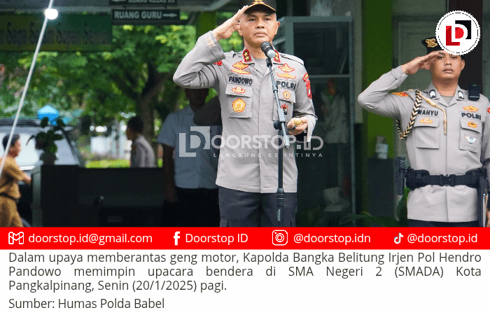 Jadi Pembina Upacara di SMADA, Kapolda Babel: Anak-anak Harus Terbebas dari Pengaruh Geng Motor