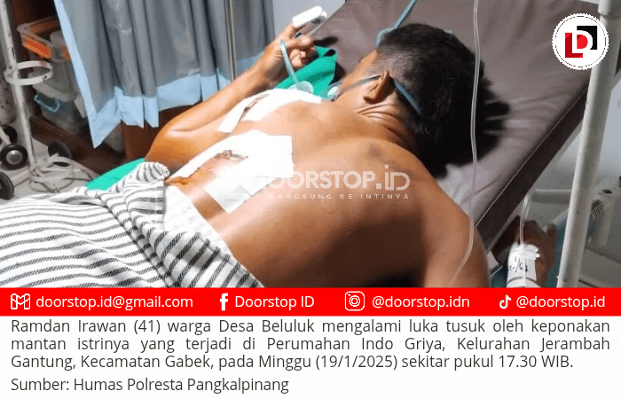 Ramdan Ditikam Keponakan Mantan Istri, Polisi Masih Selidiki Motif Pelaku