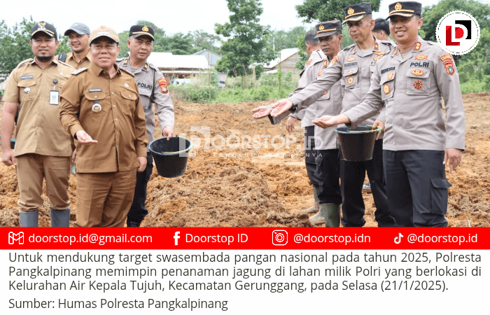 Polresta dan Pemkot Pangkalpinang Bersinergi Dukung Program Tanam Jagung Serentak 1 Juta Hektare untuk Ketahanan Pangan Nasional