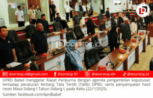 DPRD Babel Tetapkan Tata Tertib DPRD dan Sampaikan Hasil Reses Masa Sidang I