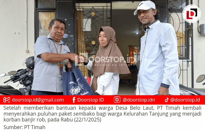 PT Timah Kembali Salurkan Bantuan Paket Sembako Bagi Warga Bangka Barat