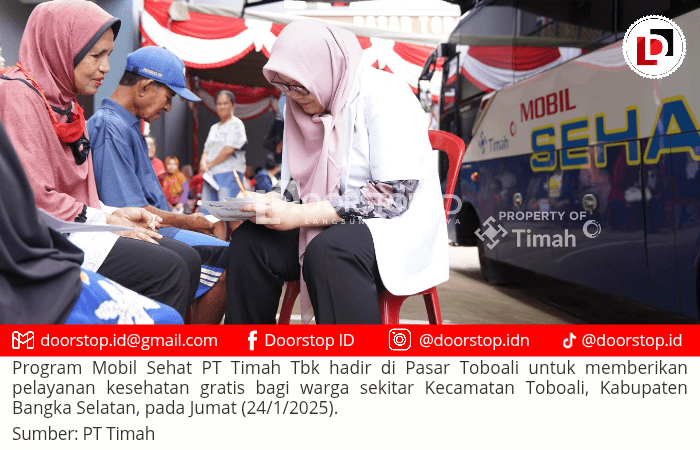 Mobil Sehat PT Timah Hadir di Pasar Toboali, Ratusan Warga Antusias Periksa Kesehatan