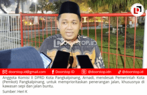 Arnadi Desak Pemkot Pangkalpinang Prioritaskan Penerangan Jalan