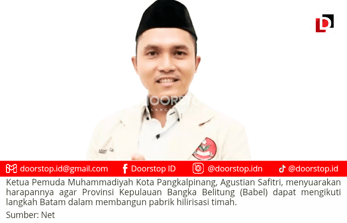 Tak Hanya Batam, Agustian Harap Pabrik Hilirisasi Timah Juga Dibangun di Babel