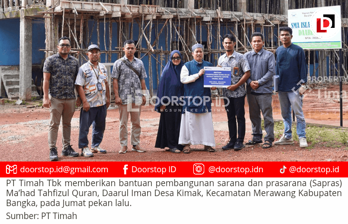 PT Timah Serahkan Bantuan ke Pondok Pesantren Ma’had Tahfizul Quran Daarul Iman Desa Kimak