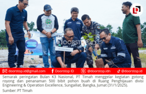 Rangkaian Peringatan Bulan K3 Nasional PT Timah: Tanam 500 Pohon Buah di Kabupaten Bangka