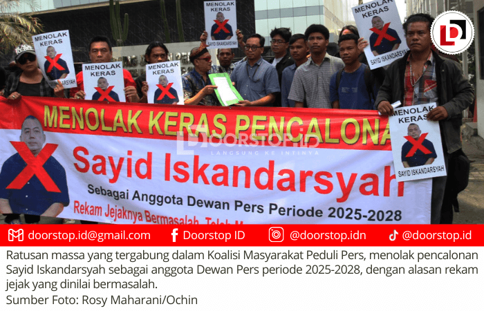 Rekam Jejak Bermasalah, Ratusan Massa Tolak Pencalonan Sayid Iskandarsyah sebagai Anggota Dewan Pers