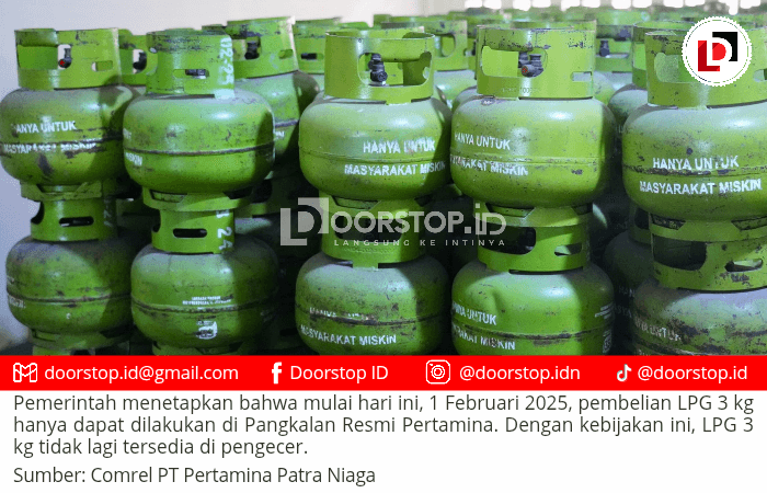 Mulai Hari ini Pemerintah Wajibkan Pembelian LPG 3 Kg Hanya di Pangkalan Resmi