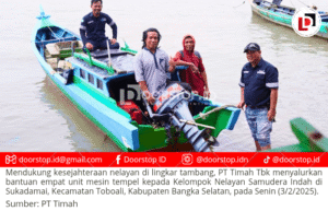 Kelompok Nelayan Samudera Indah, Terima Bantuan Mesin Tempel dari PT Timah Tbk