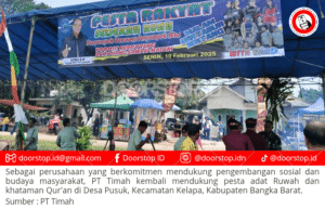 PT Timah Dukung Pesta Adat Ruwah dan Khataman Qur’an di Desa Pusuk