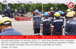 Bulan K3 Nasional 2025: PT Timah Area Bangka Utara Gelar Apel hingga Bagi Sembako