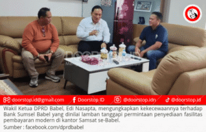 Edi Nasapta Kecewa, Bank Sumsel Babel Abaikan Permintaan Fasilitas Pembayaran Modern di Samsat se-Babel