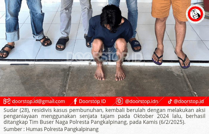 4 Bulan Masuk DPO, Residivis yang Aniaya Korbannya Pakai Sajam Akhirnya Berhasil Ditangkap
