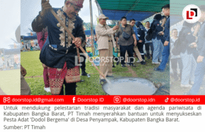 PT Timah Dukung Pesta Adat Dodol Bergema di Penyampak, Wujudkan Semangat Gotong Royong