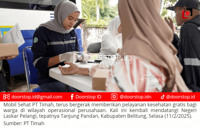 Mobil Sehat PT Timah Beri Pelayanan Kesehatan Gratis di Negeri Laskar Pelangi, Warga: Semoga Rutin