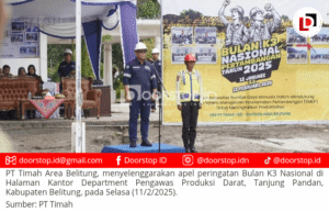 Bulan K3 Nasional 2025: PT Timah Area Belitung Gelar Apel dan Beri Penghargaan Pengawas Operasional