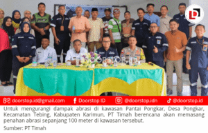 Cegah Abrasi Pantai Pongkar, PT Timah Bakal Pasang Penahan Abrasi Sepanjang 100 Meter