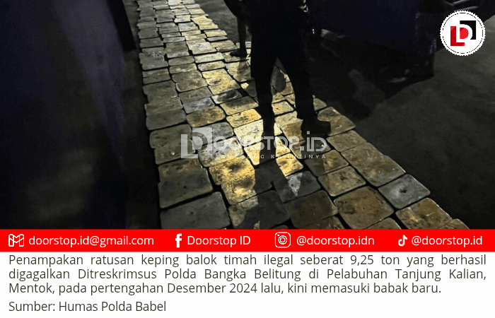Kasus Penyelundupan 9,25 Ton Balok Timah Ilegal di Bangka Barat Masuki Babak Baru