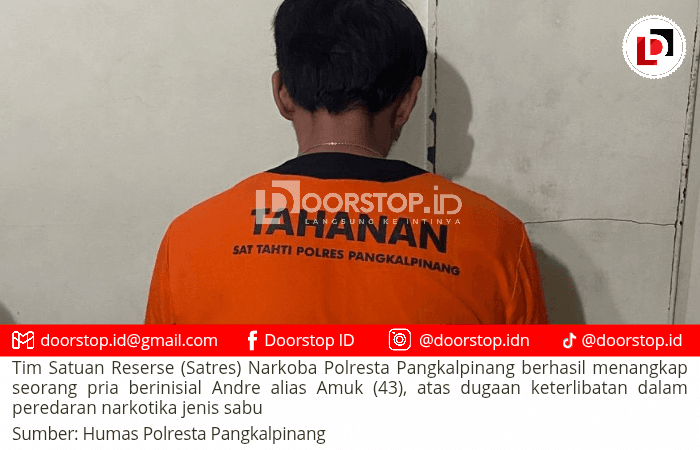 Satres Narkoba Polresta Pangkalpinang Tangkap Kurir Sabu di Rumah Kontrakan