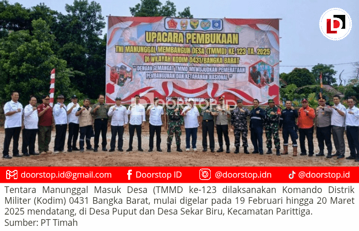 PT Timah Dukung Program TMMD ke-123 di Kabupaten Bangka Barat 